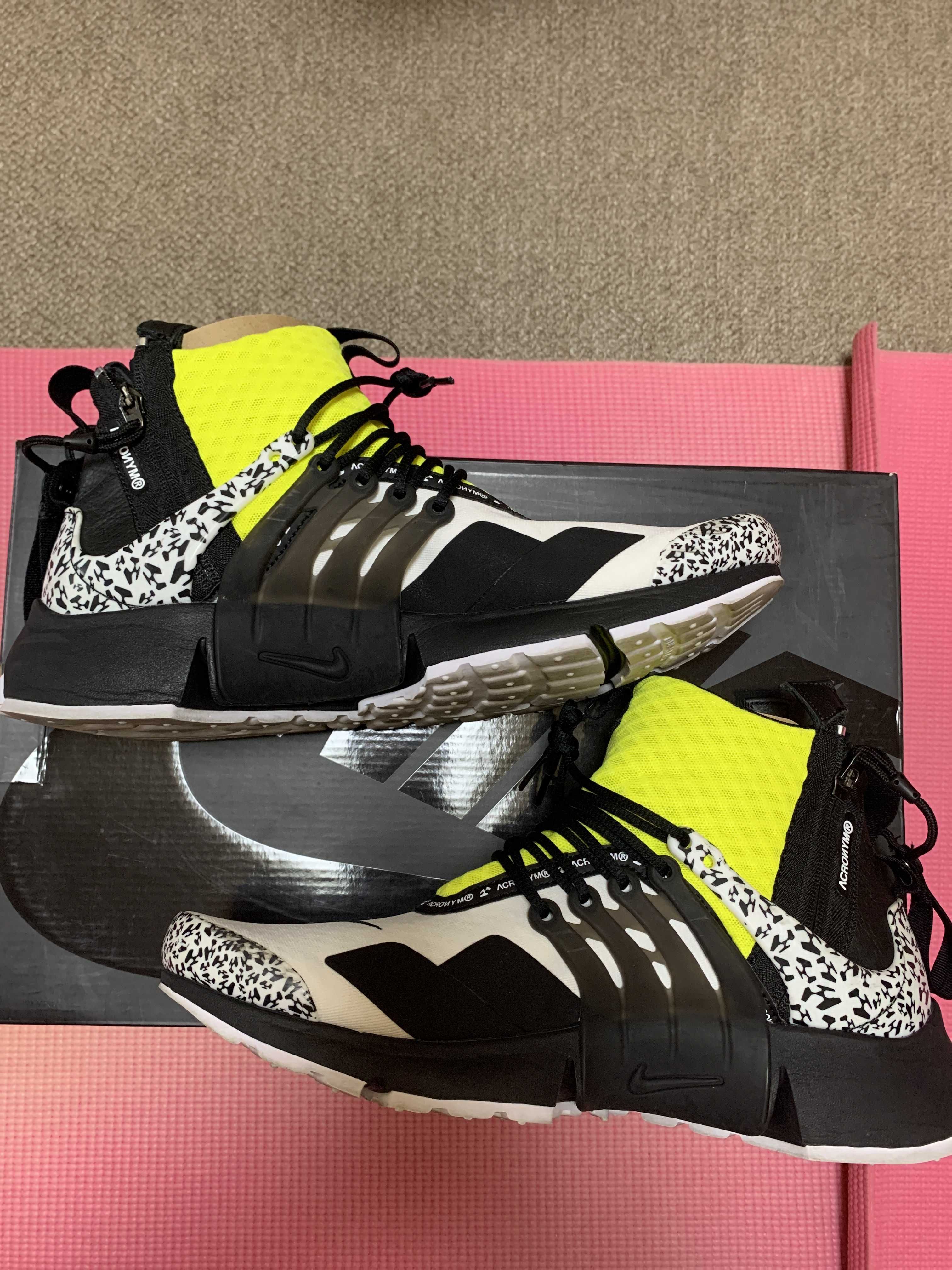 ACRONYM × Nike Air Presto Mid "White/Black/Dynamic Yellow"