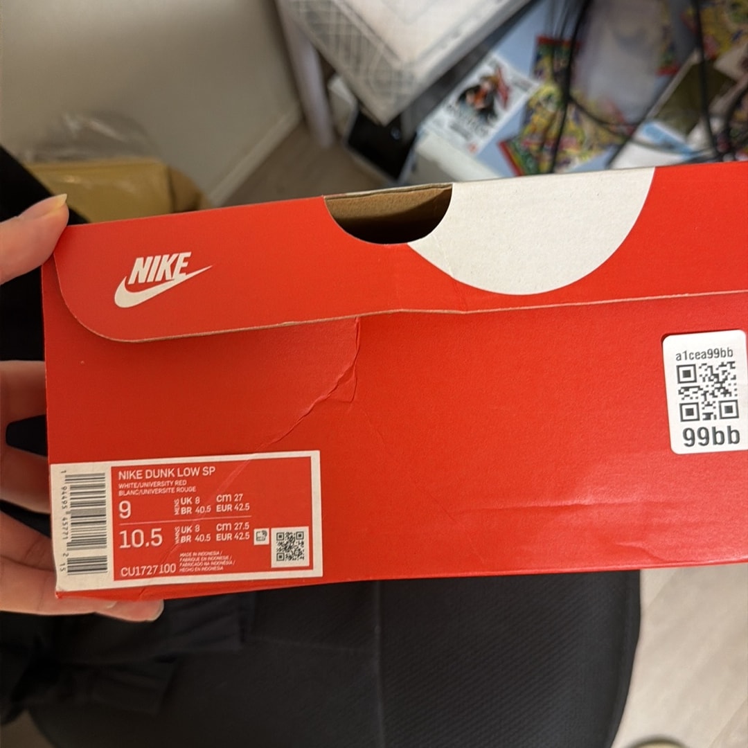 Nike Dunk Low SP "White and University Red"
