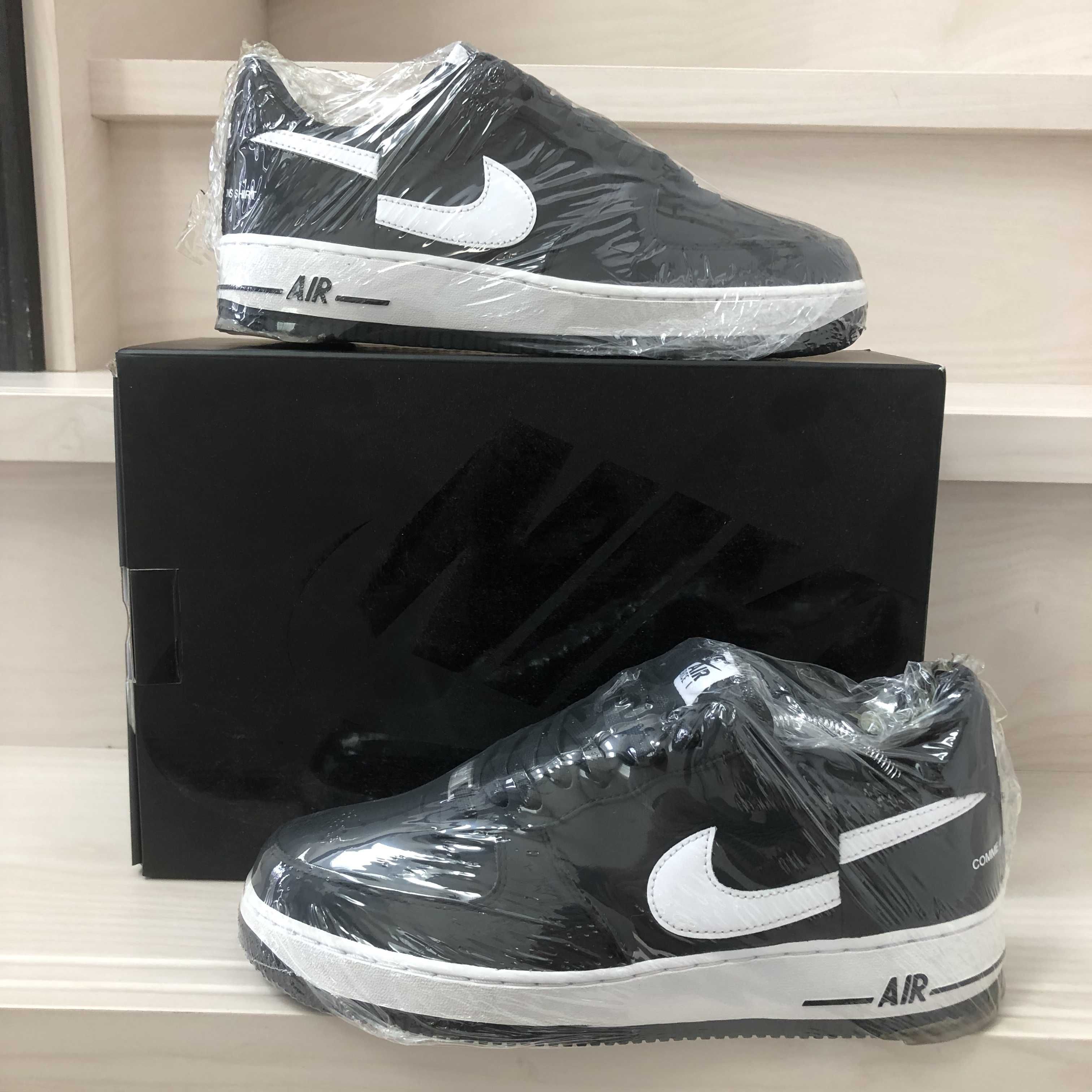 Supreme × COMME des GARCONS SHIRT × Nike Air Force 1 Low "Black/White" (2018)
