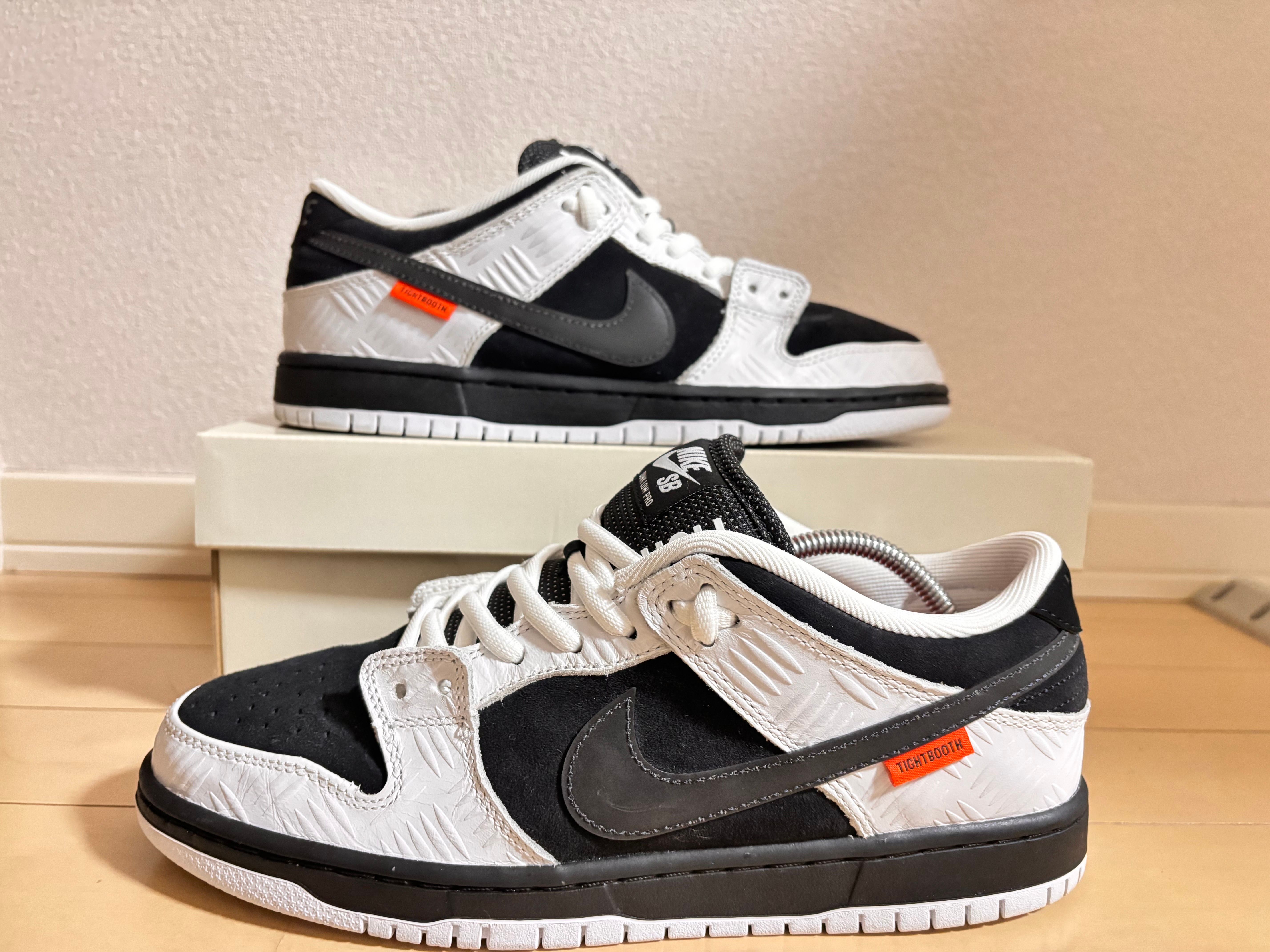 TIGHTBOOTH × Nike SB Dunk Low Pro QS "Black and White"