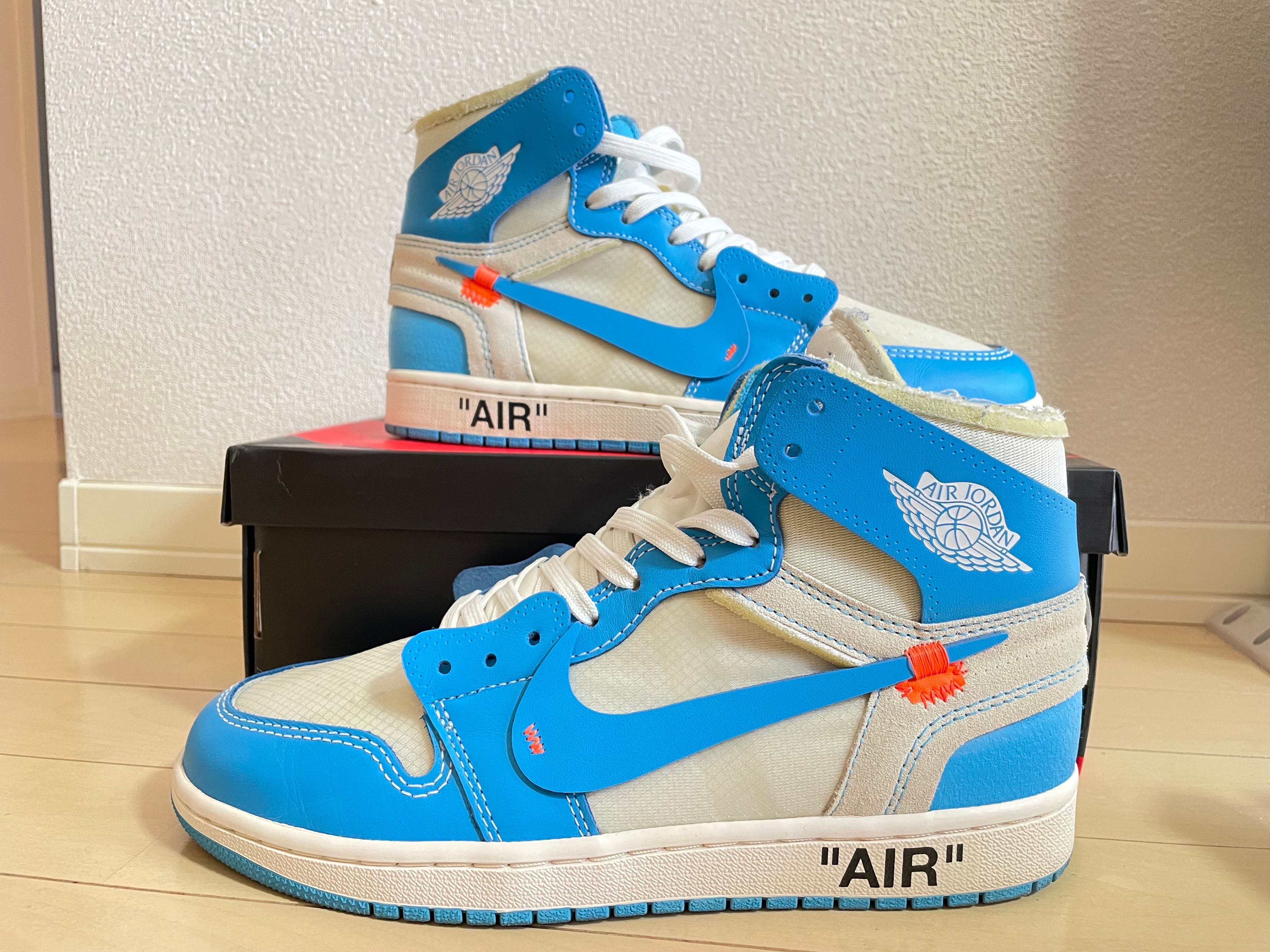 Off-White × Nike Air Jordan 1 High UNC "White/Dark Powder Blue"