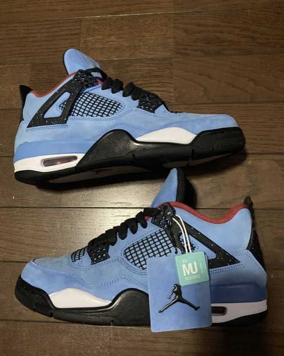 Travis Scott × Nike Air Jordan 4 Retro Cactus Jack "University Blue"