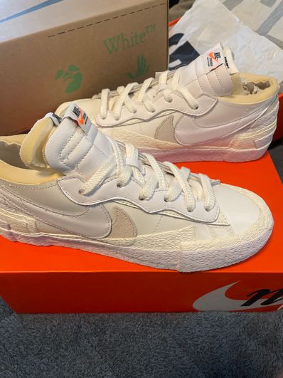 sacai × Nike Blazer Low "White Patent Leather"