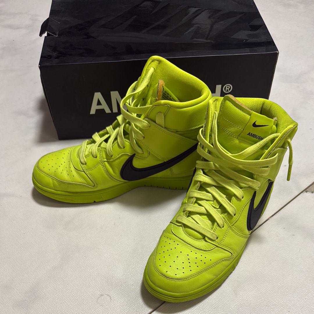 NIKE アンブッシュ 27cm☆ ダンクハイ  ハイ ダンク ナイキ × アンブッシュ スニーカー フラッシュライム シューズ(男性用)