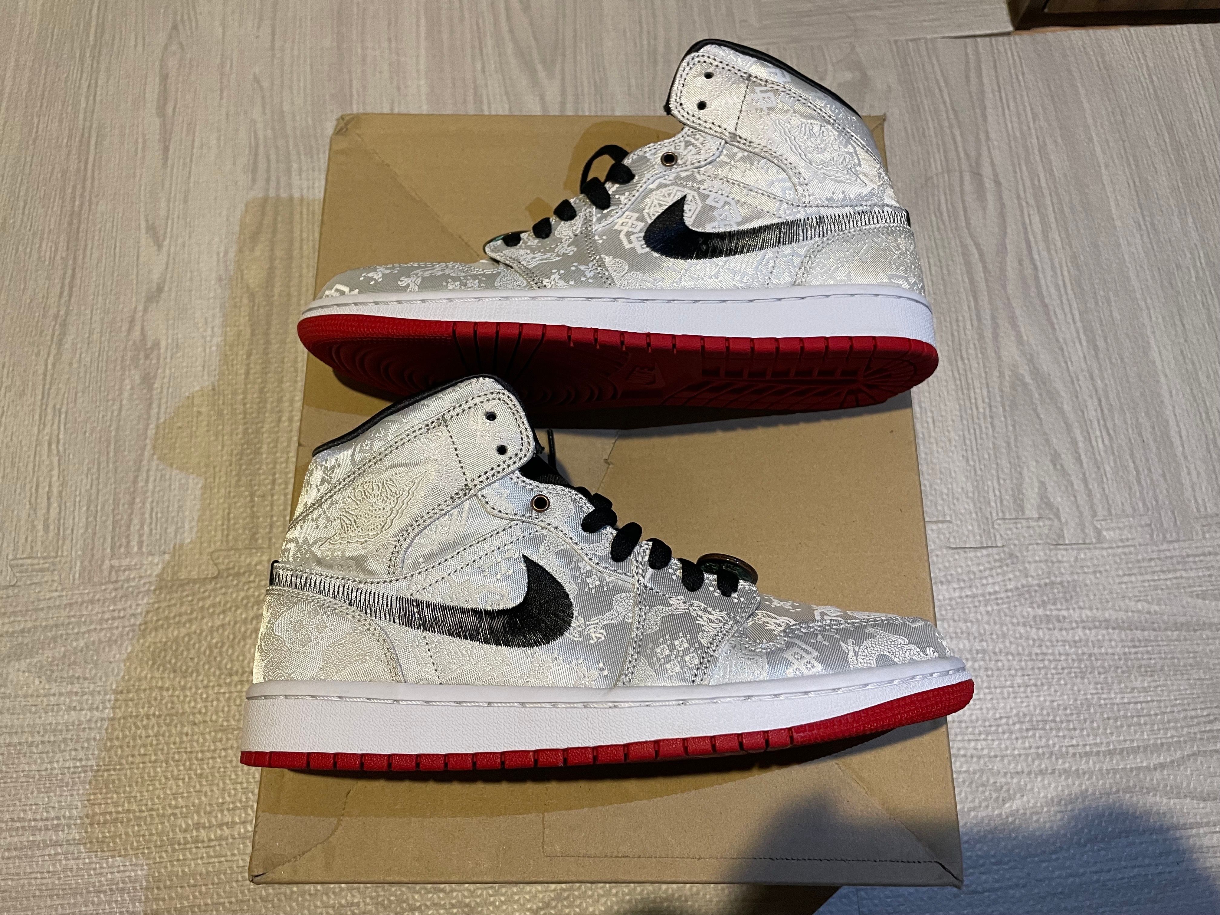 CLOT × Nike Air Jordan 1 Mid SE Fearless "White/Black/Red"