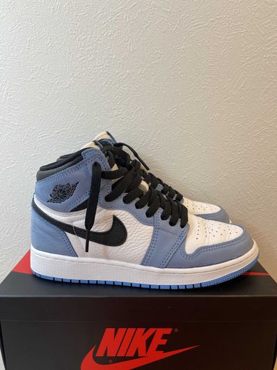 Nike GS Air Jordan 1 High "White/University Blue/Black"