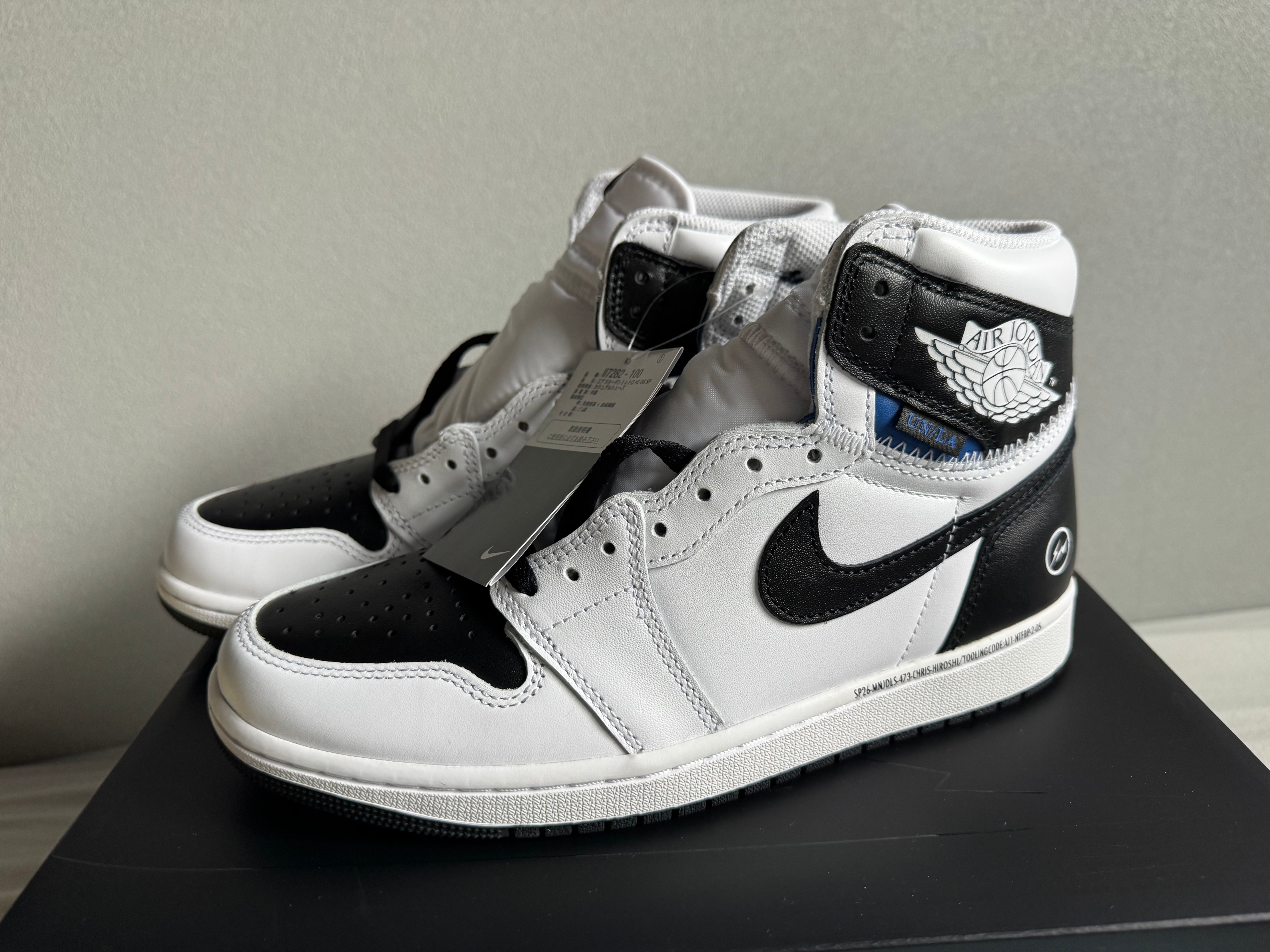 fragment design × UNION × Nike Air Jordan 1 Retro High OG "Black/White"