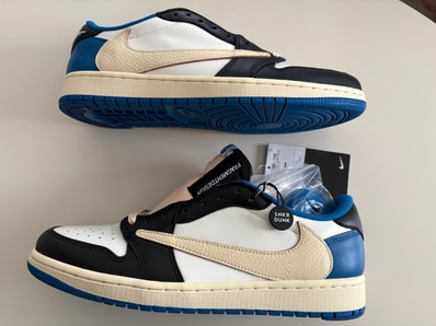 Travis Scott × fragment design × Nike Air Jordan 1 Low OG SP "Military Blue"