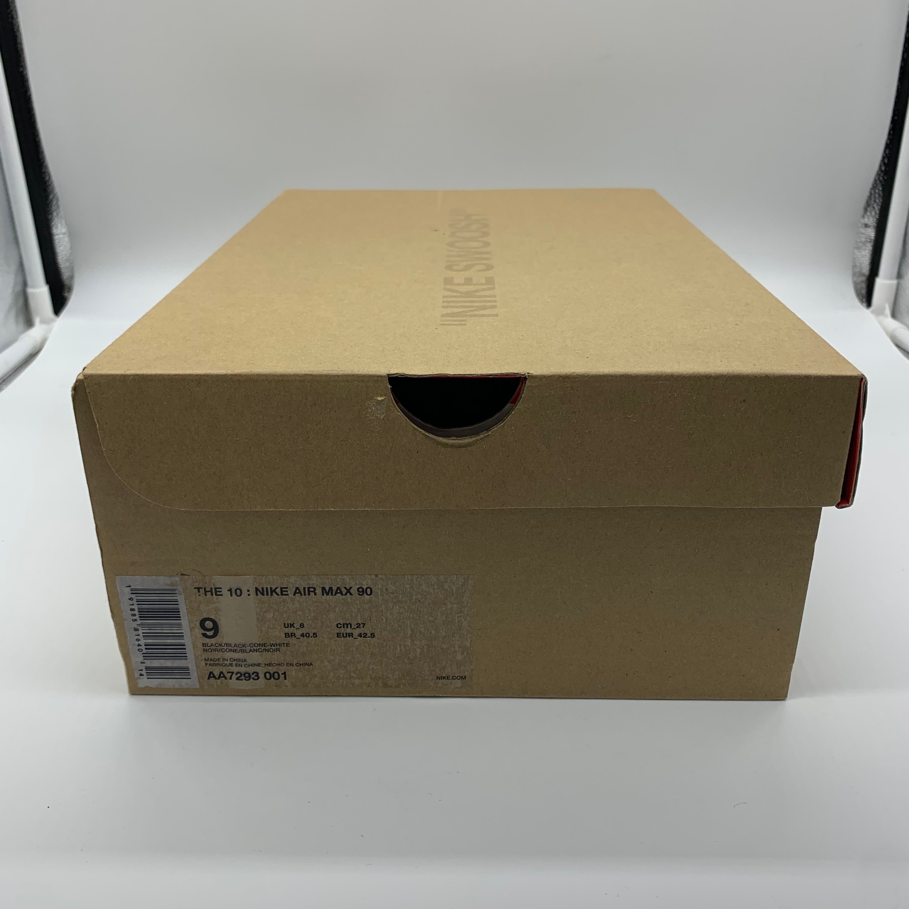 Off-White × Nike Air Max 90 "Black/Black-Cone-White"