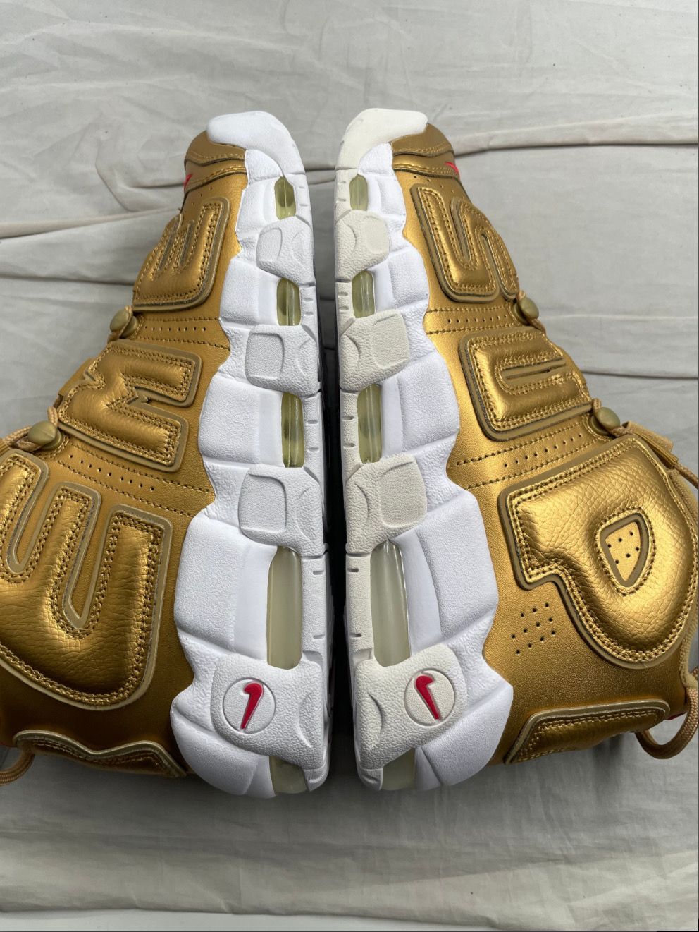 Supreme × Nike Air More Uptempo "Metallic Gold"