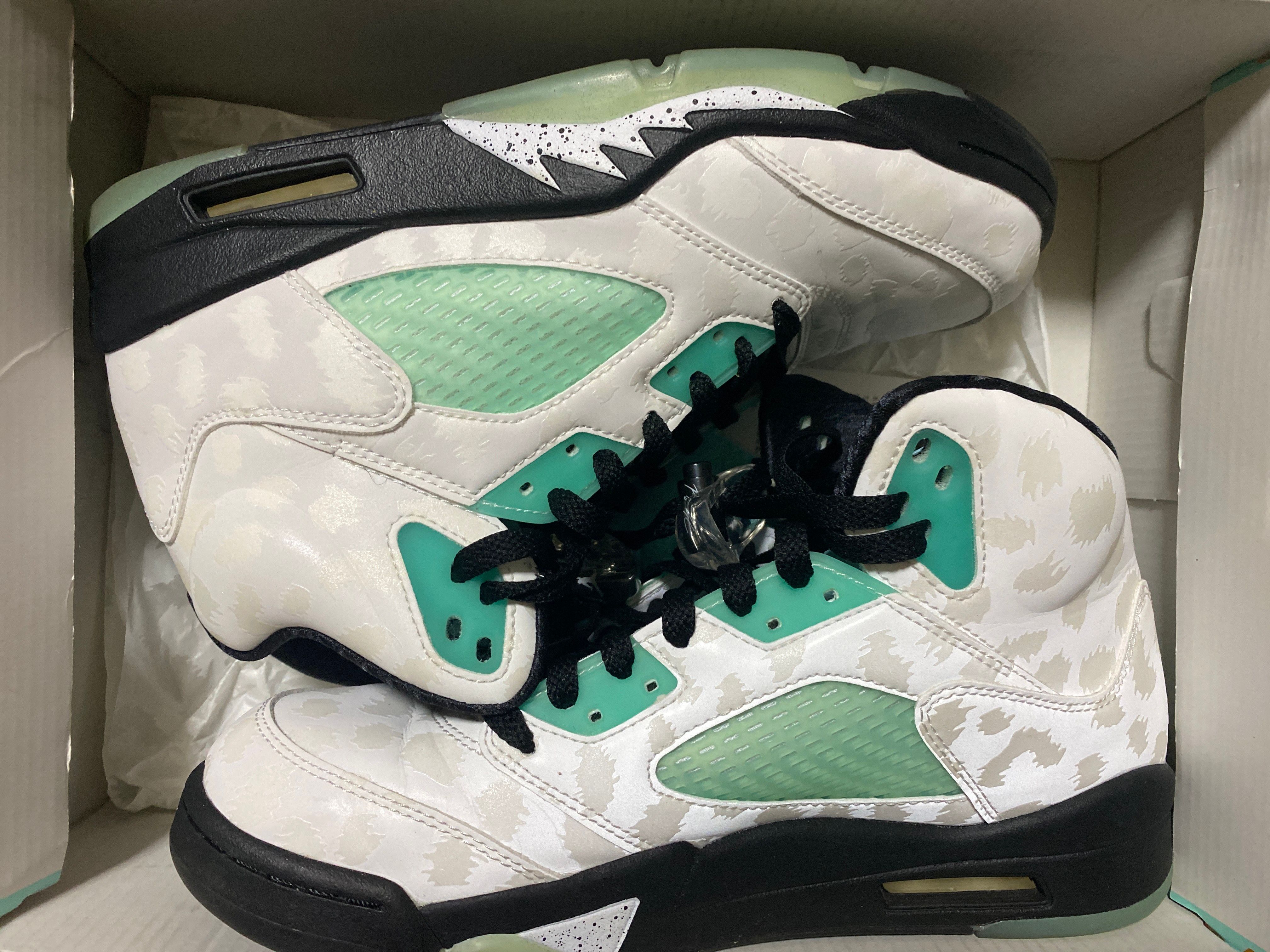 Nike Air Jordan 5 "White/Black/Island Green"