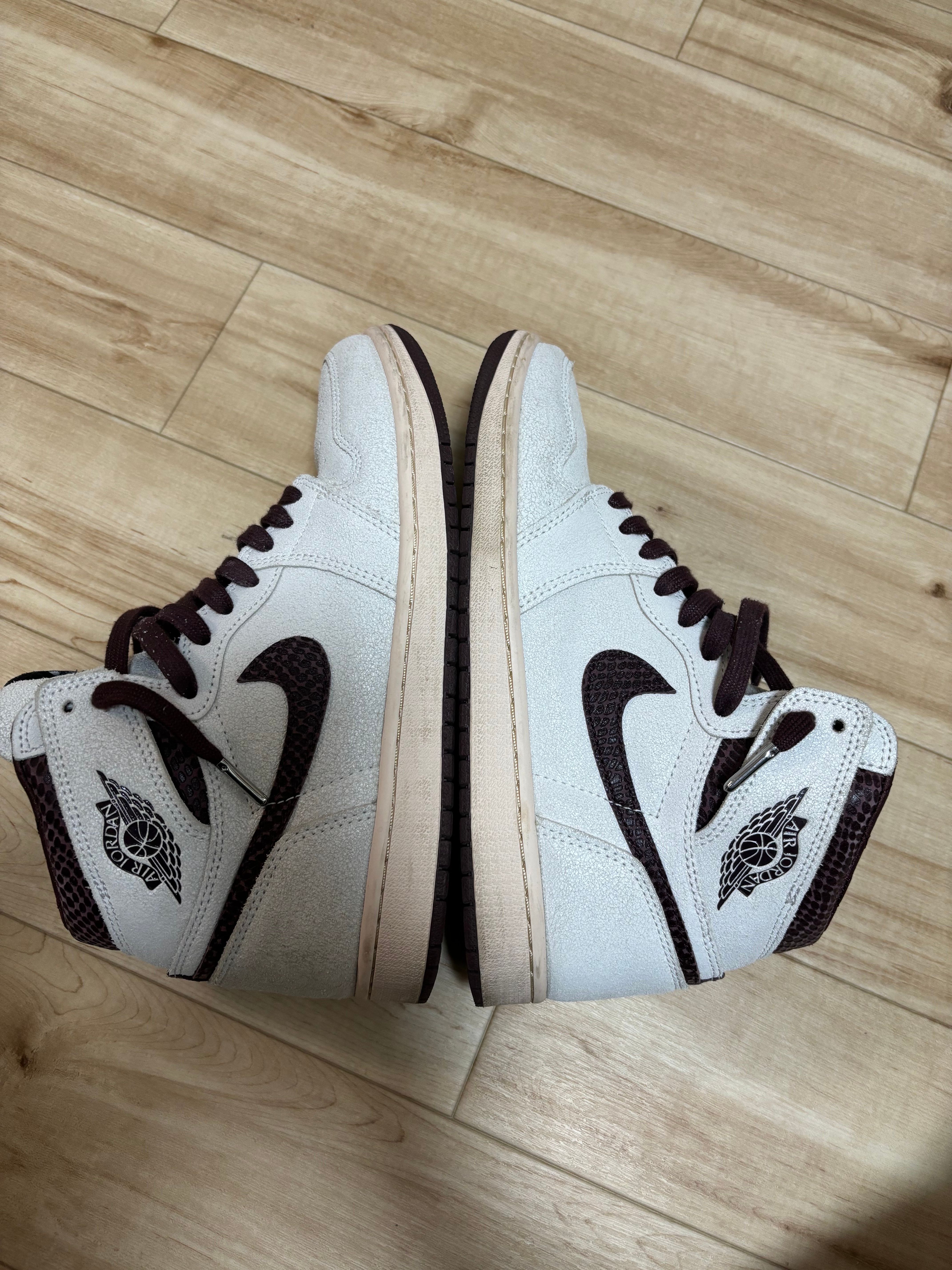 A Ma Maniere × Nike Air Jordan 1 Retro High OG "Sail and Burgundy"