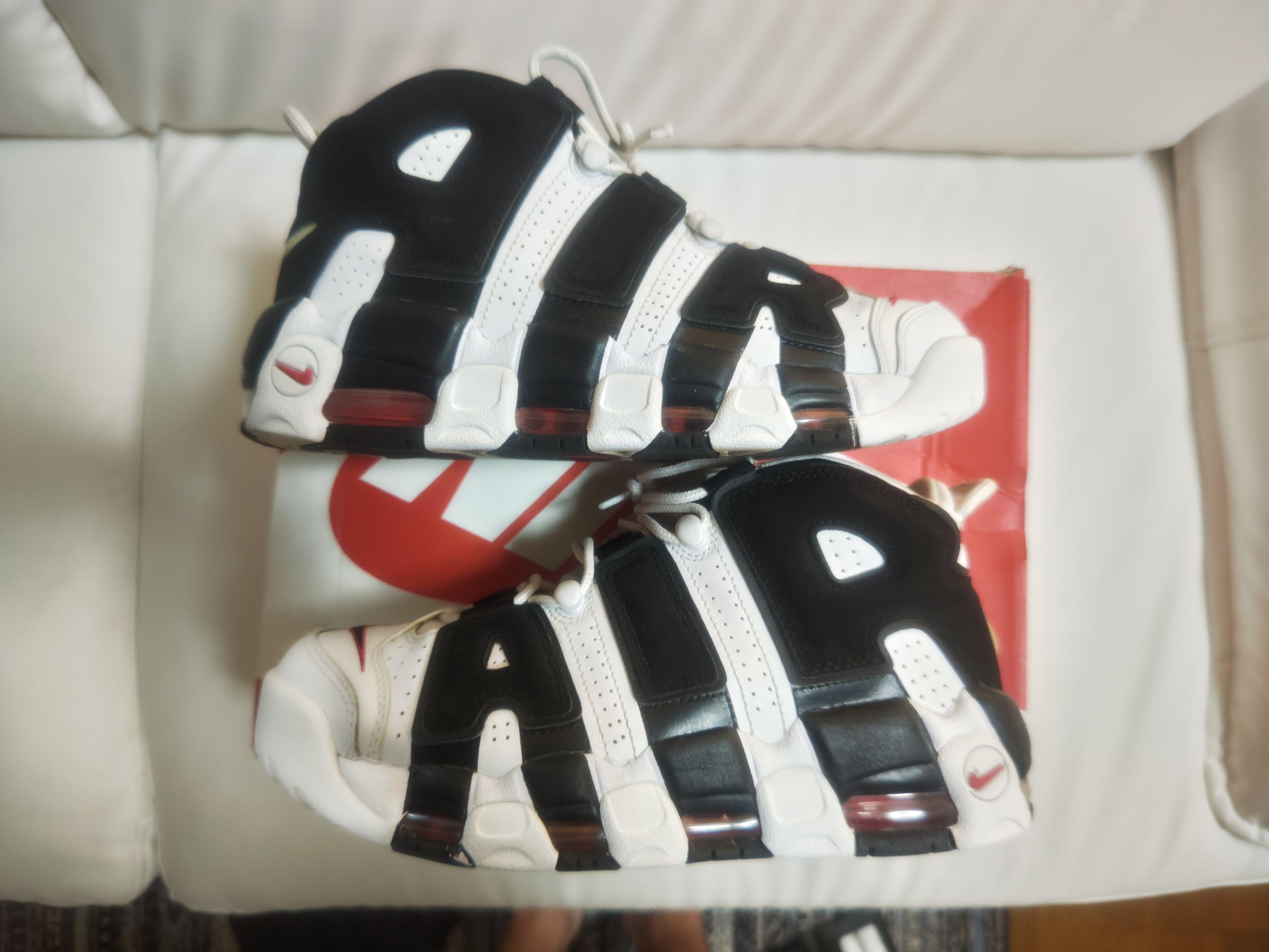 Nike Air More up Tempo "White/Black/University Red"(~2018)