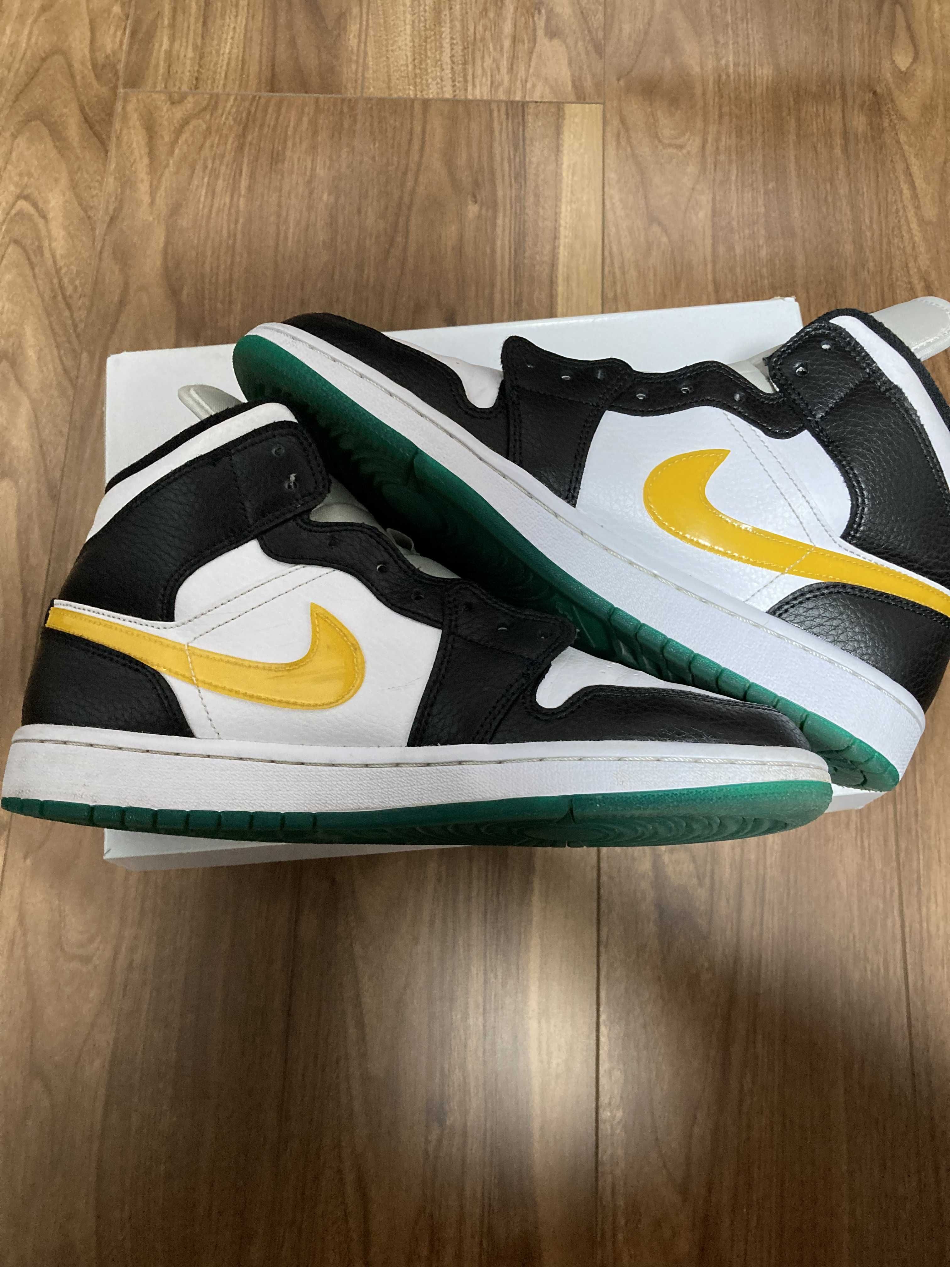 Nike Women's Air Jordan 1 Mid "White/Red/Yellow"