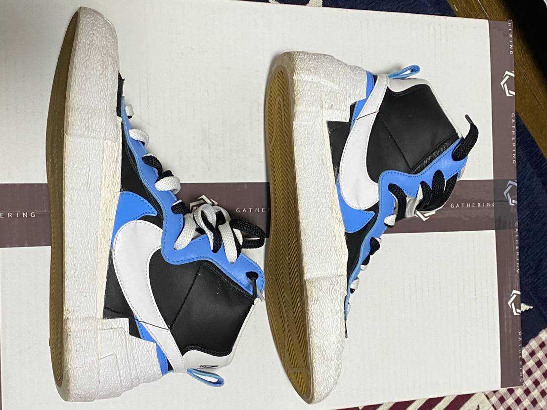 sacai × NIKE BLAZER MID "BLACK / BLUE"