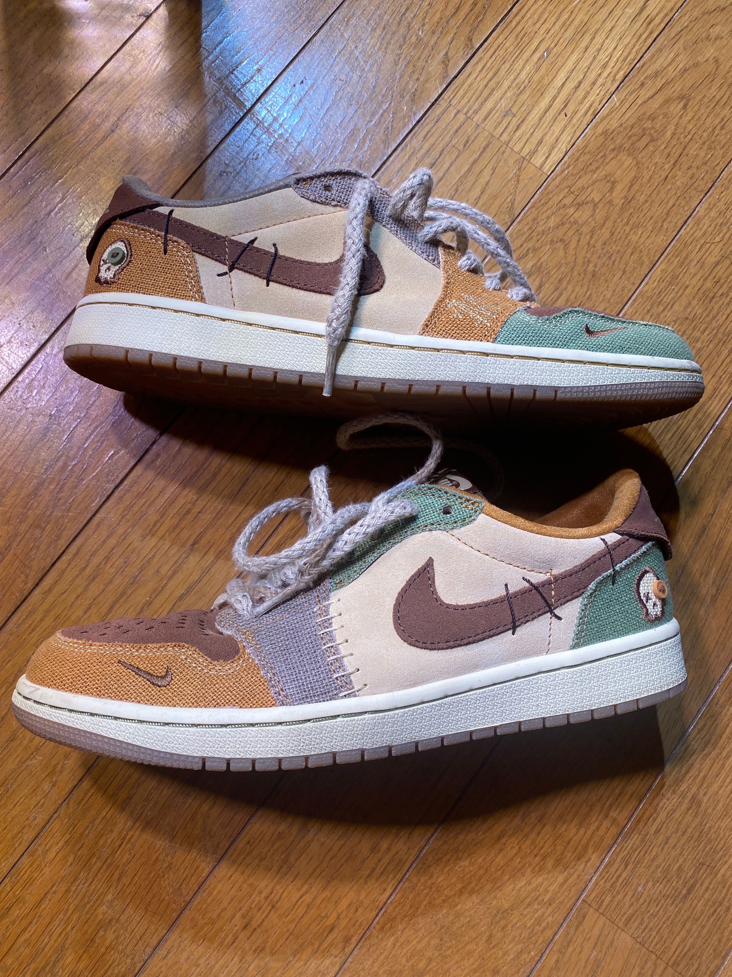 Zion Williamson × Nike Air Jordan 1 Low OG "Flax and Oil Green"