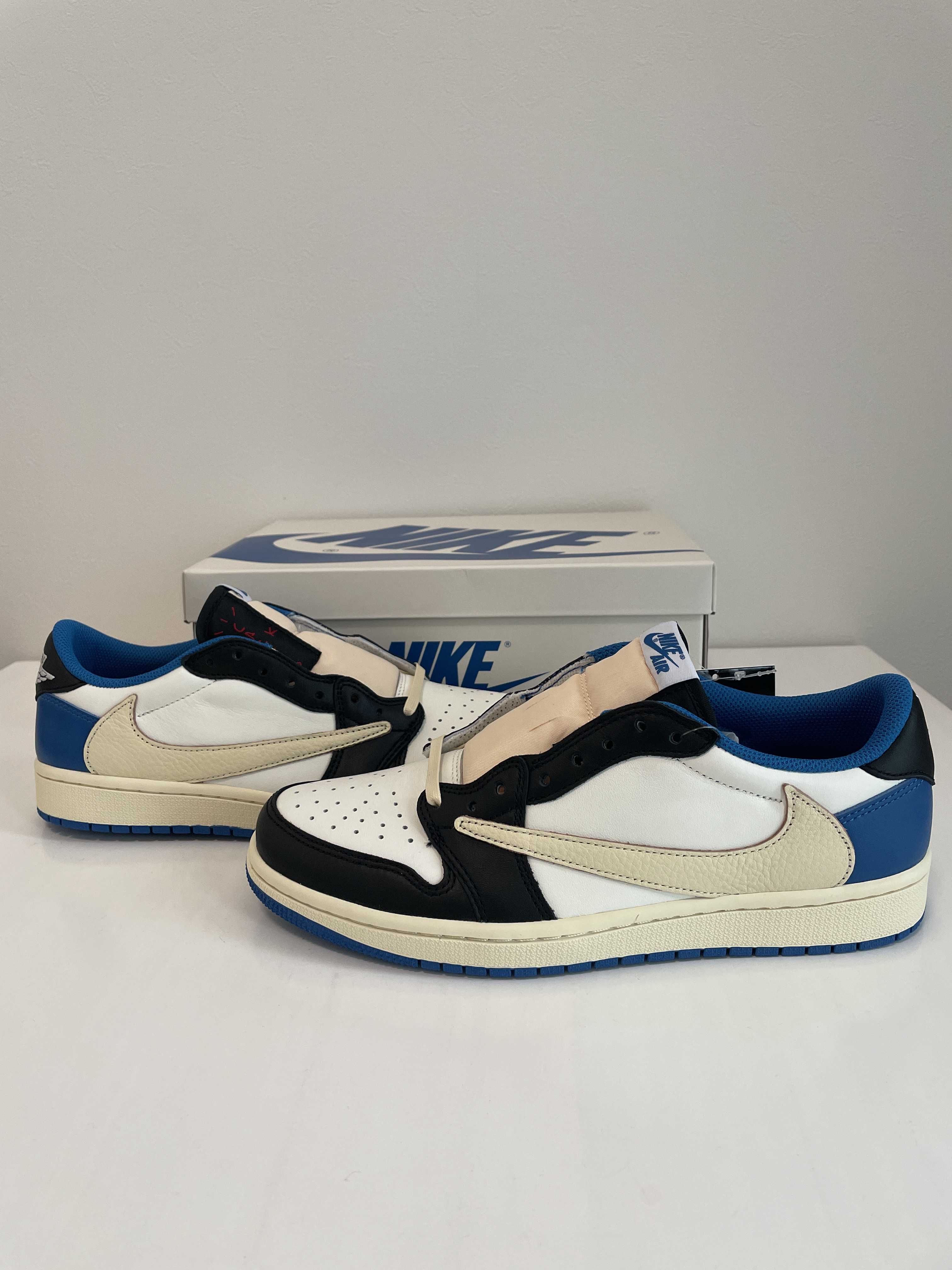 Travis Scott × fragment design × Nike Air Jordan 1 Low OG SP "Military Blue"