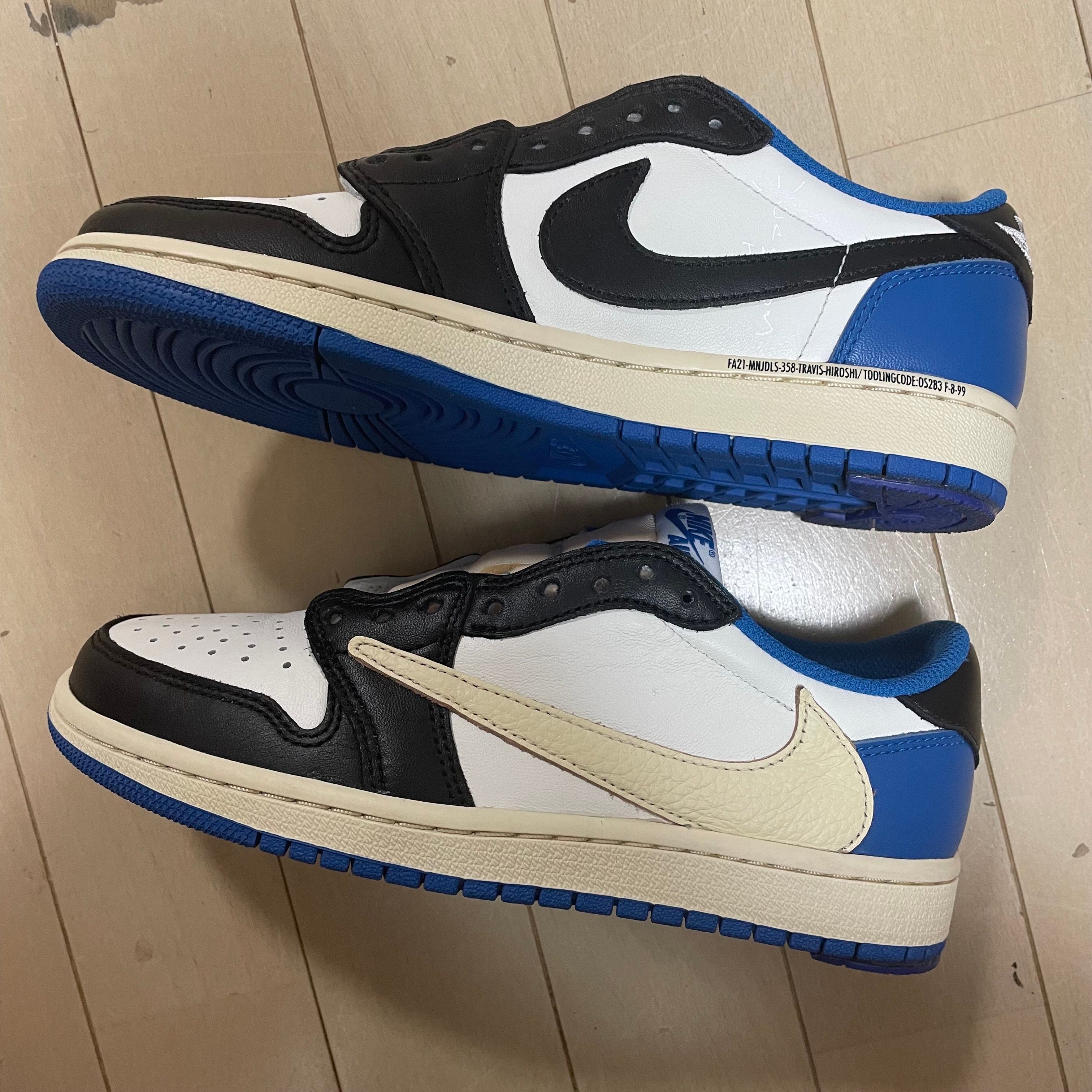 Travis Scott × fragment design × Nike Air Jordan 1 Low OG SP "Military Blue"