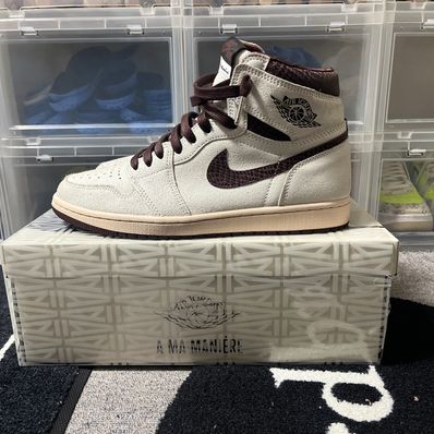 A Ma Maniere × Nike Air Jordan 1 Retro High OG "Sail and Burgundy"