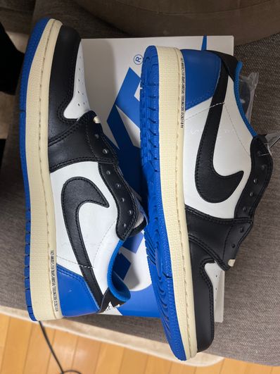 Travis Scott × fragment design × Nike Air Jordan 1 Low OG SP "Military Blue"