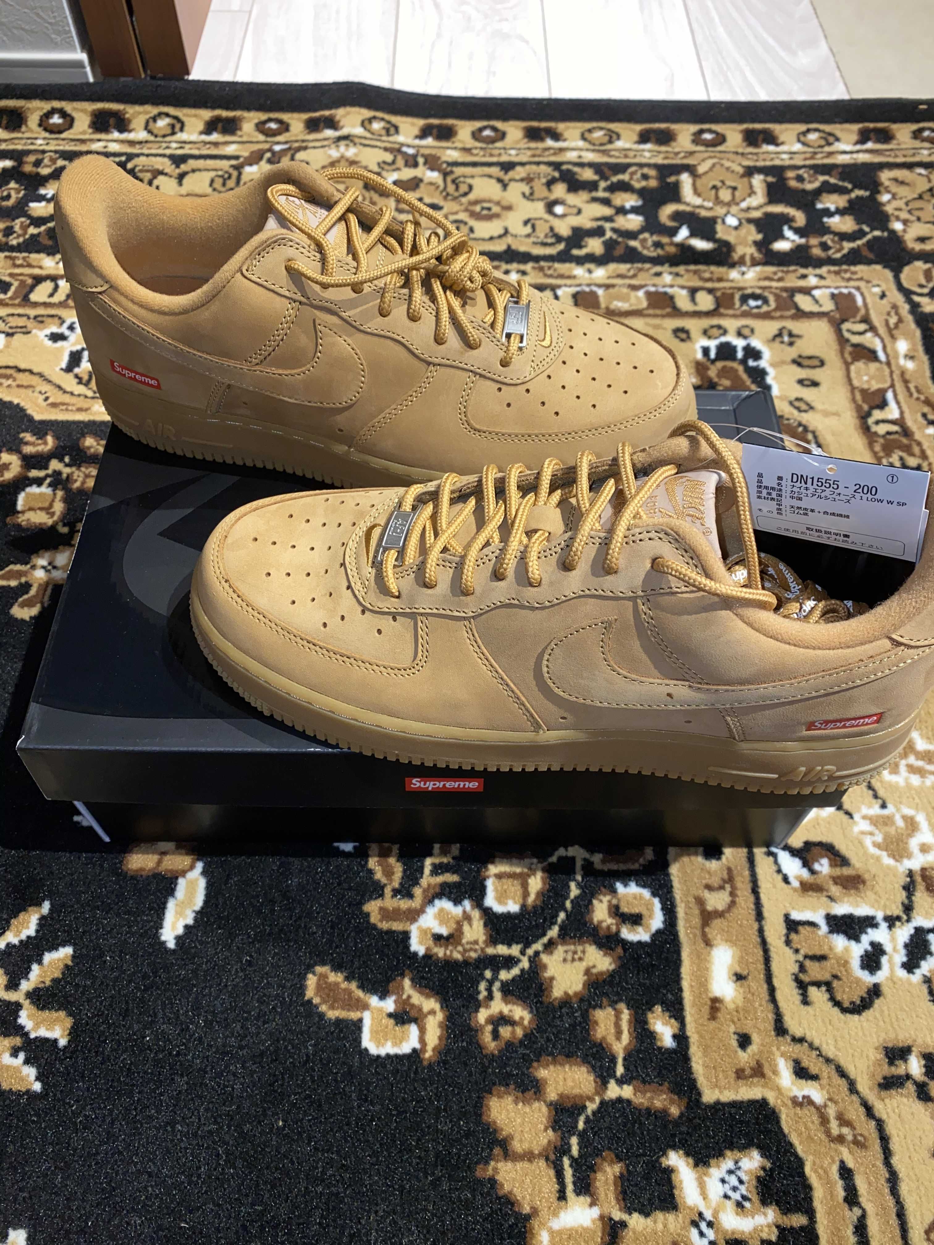 Supreme × Nike Air Force 1 Low "Flax/Wheat"
