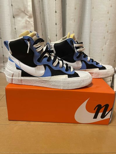 sacai × NIKE BLAZER MID "BLACK / BLUE"