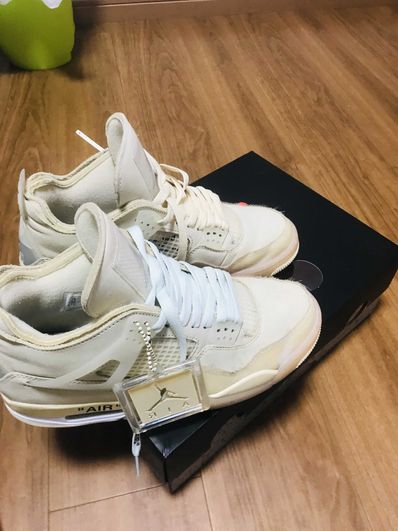 Off-White × Nike Women's Air Jordan 4 SP "Sail"