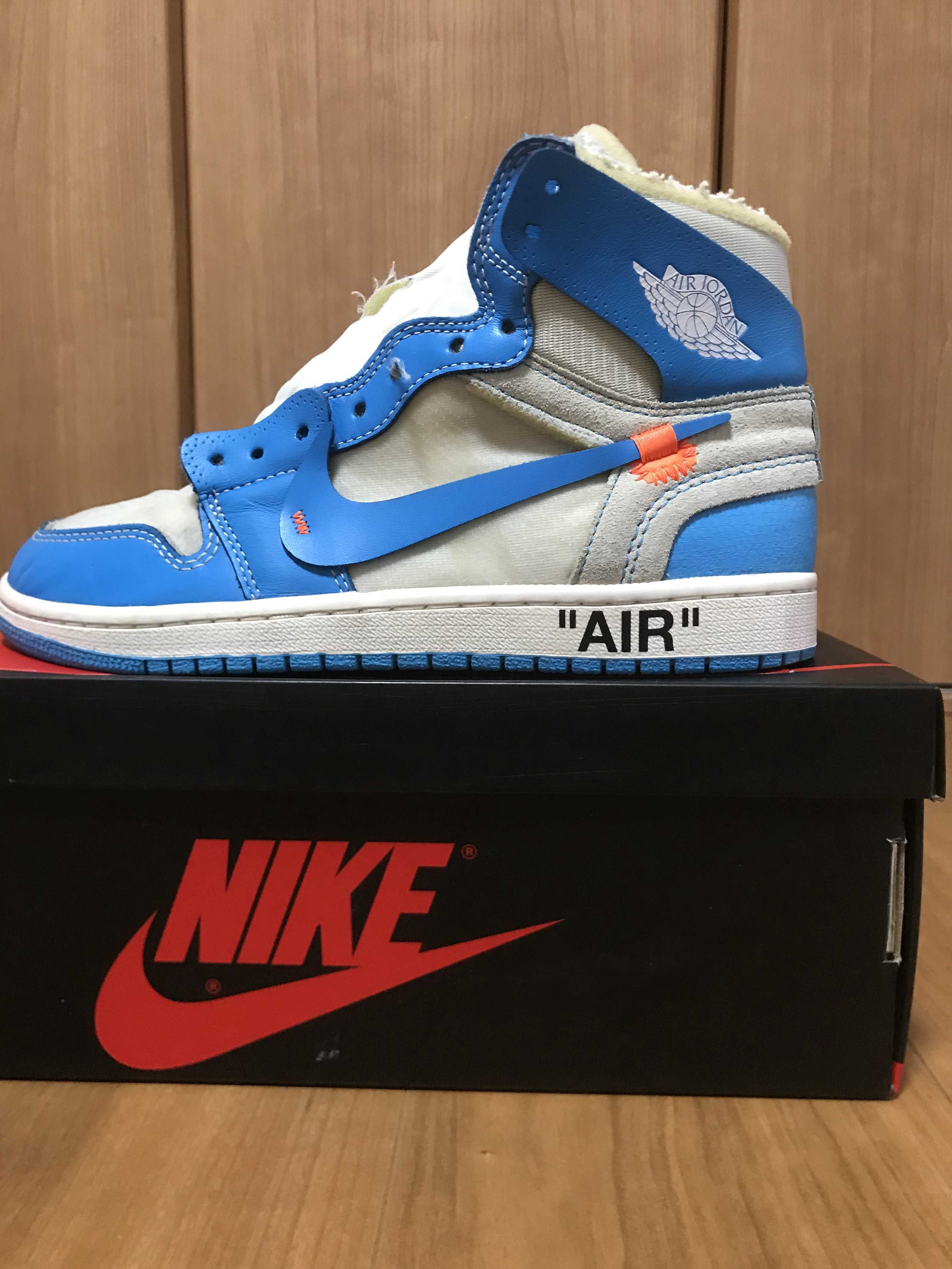 Off-White × Nike Air Jordan 1 High UNC "White/Dark Powder Blue"