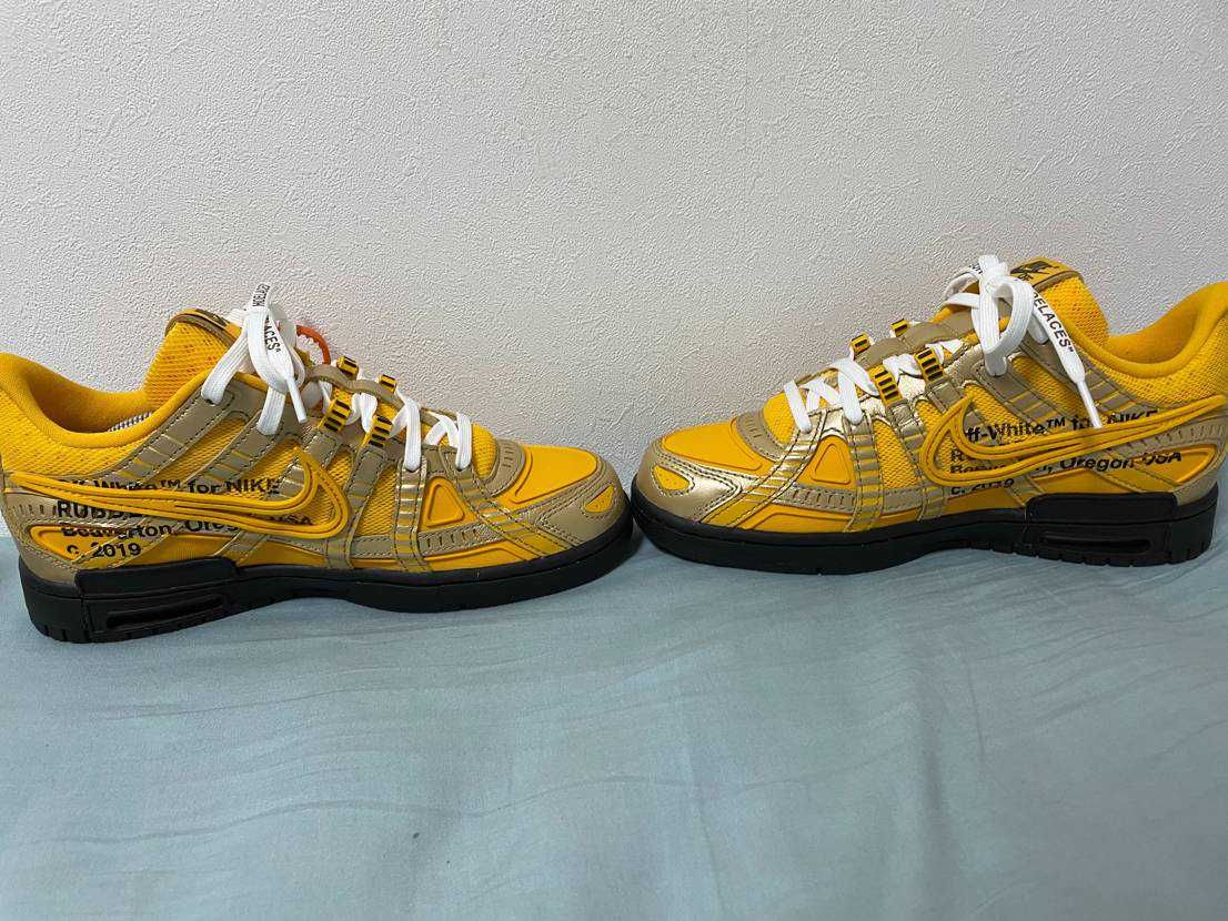 Off-White × Nike Air Rubber Dunk "University Gold"