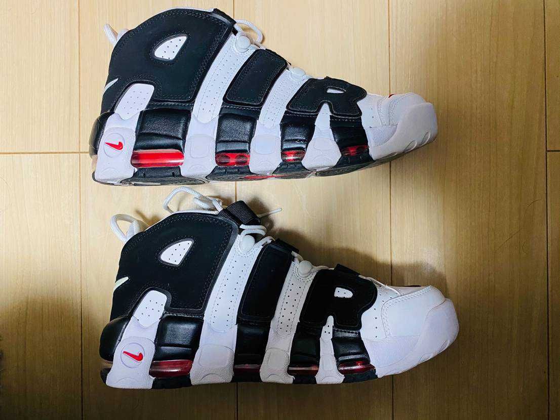 NIKE AIR MORE UPTEMPO "WHITE/BLACK/UNIVERSITY RED"(2020)