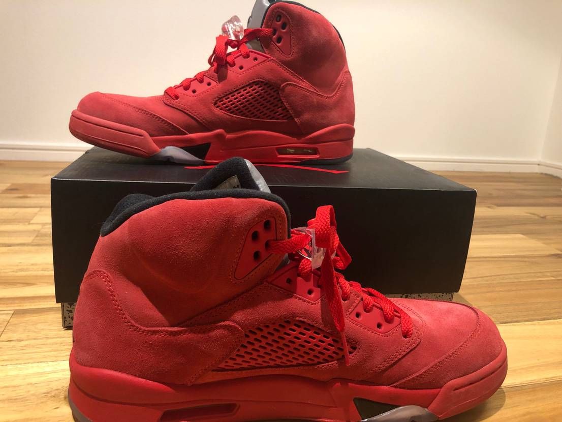 Nike Air Jordan 5 Ratro "Red Suede"
