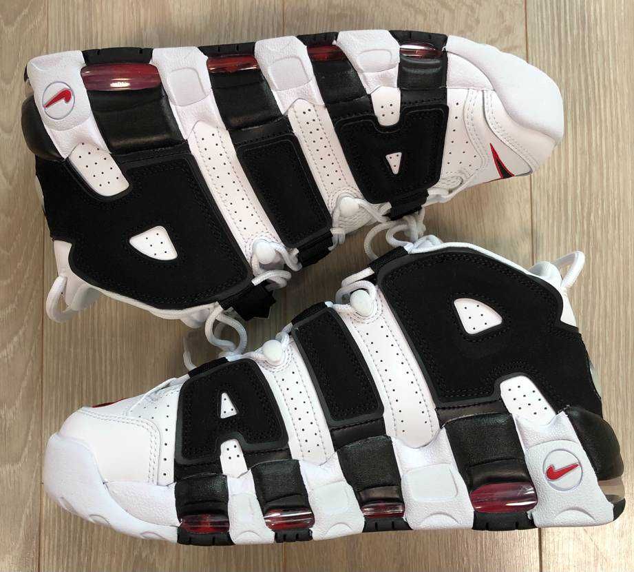 NIKE AIR MORE UPTEMPO "WHITE/BLACK/UNIVERSITY RED"(2020)