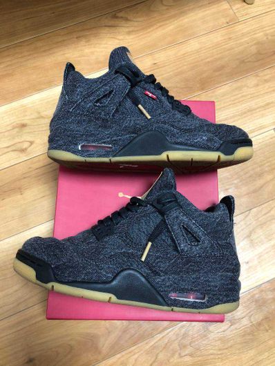 Nike × Levi's Air Jordan 4 "Black Denim" (Tag: LEVIS®)