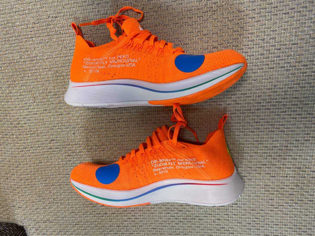 Off-White × Nike Zoom Fly Mercurial Flyknit "Total Orange/White/Volt"