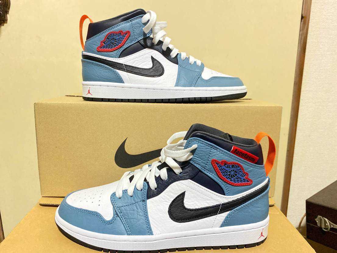 FACETASM × Nike Air Jordan 1 Mid "White/Navy"