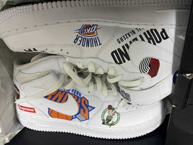 Supreme × NBA × Nike Air Force 1 Mid '07 "White"