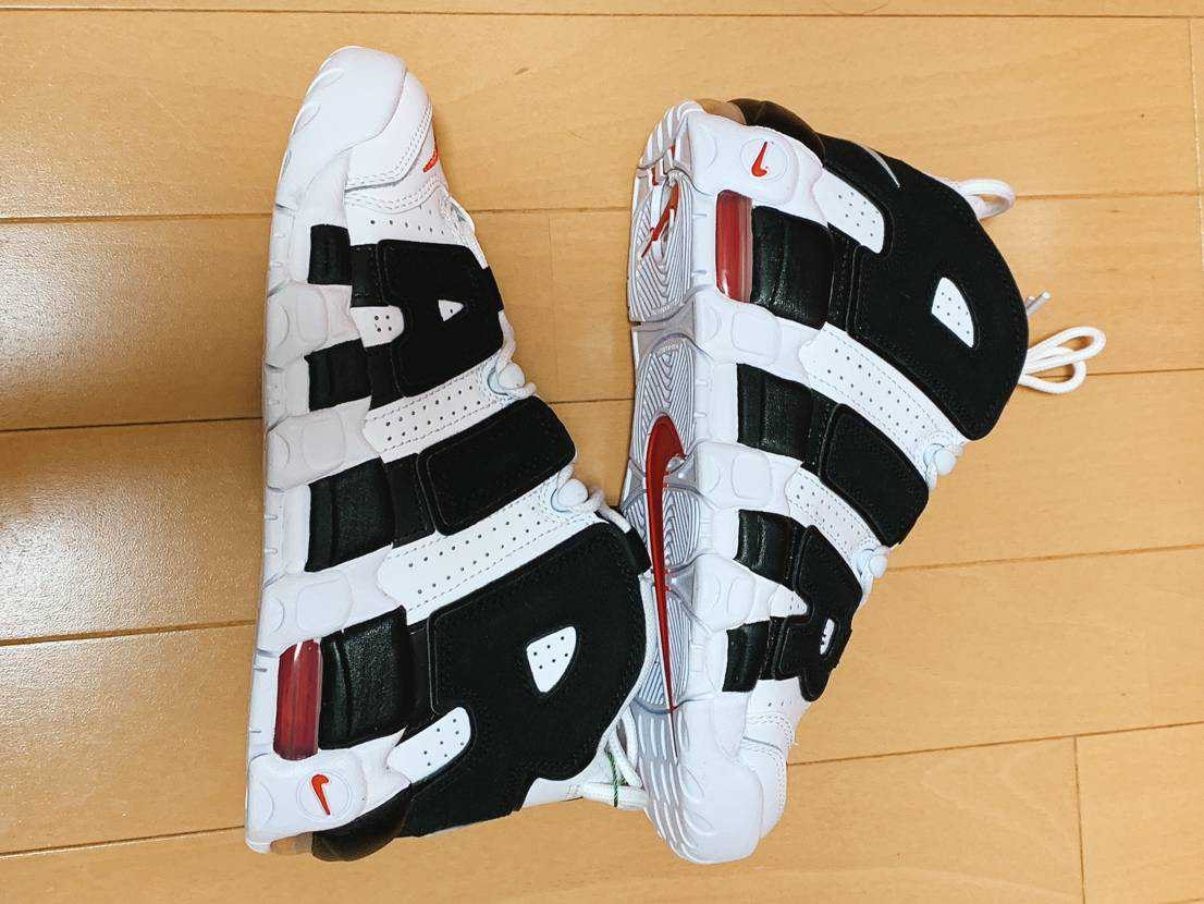 NIKE AIR MORE UPTEMPO GS "WHITE/BLACK/UNIVERSITY RED"(2020)
