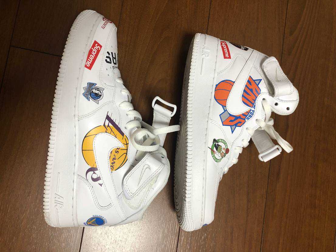 Supreme × NBA × Nike Air Force 1 Mid '07 "White"