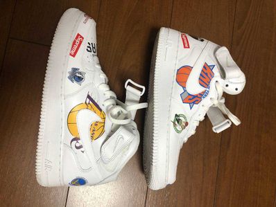 Supreme × NBA × Nike Air Force 1 Mid '07 "White"