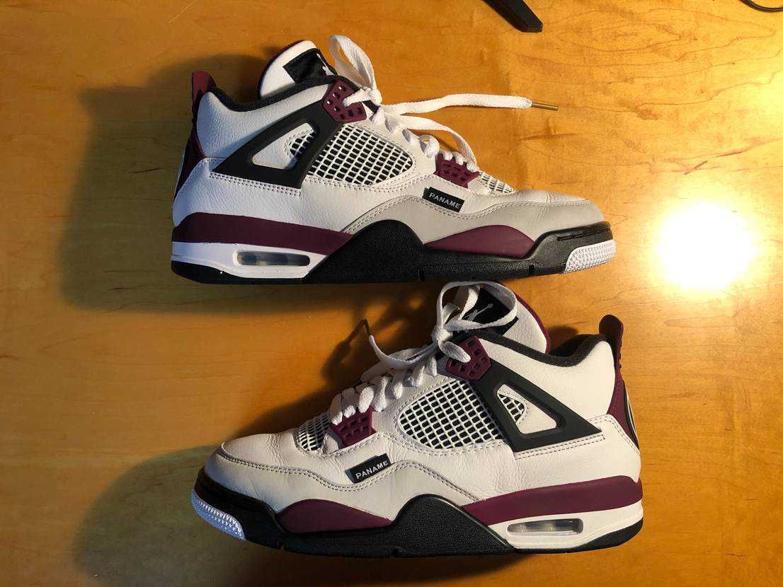 Paris Saint Germain ×Nike Air Jordan 4 Retro "White/Bordeaux/Neutral Gray"