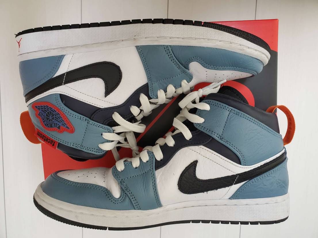 FACETASM × Nike Air Jordan 1 Mid "White/Navy"