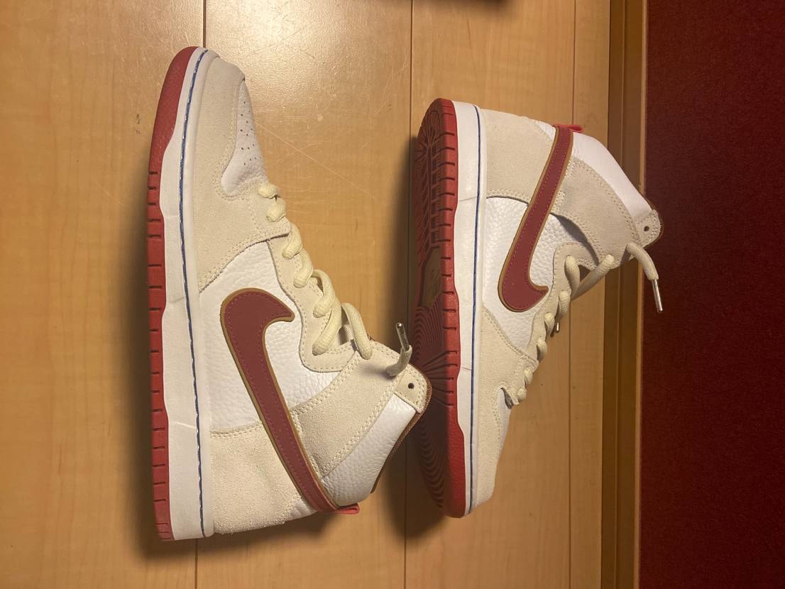 Nike Dunk High Pro "Sail/Team Crimson"