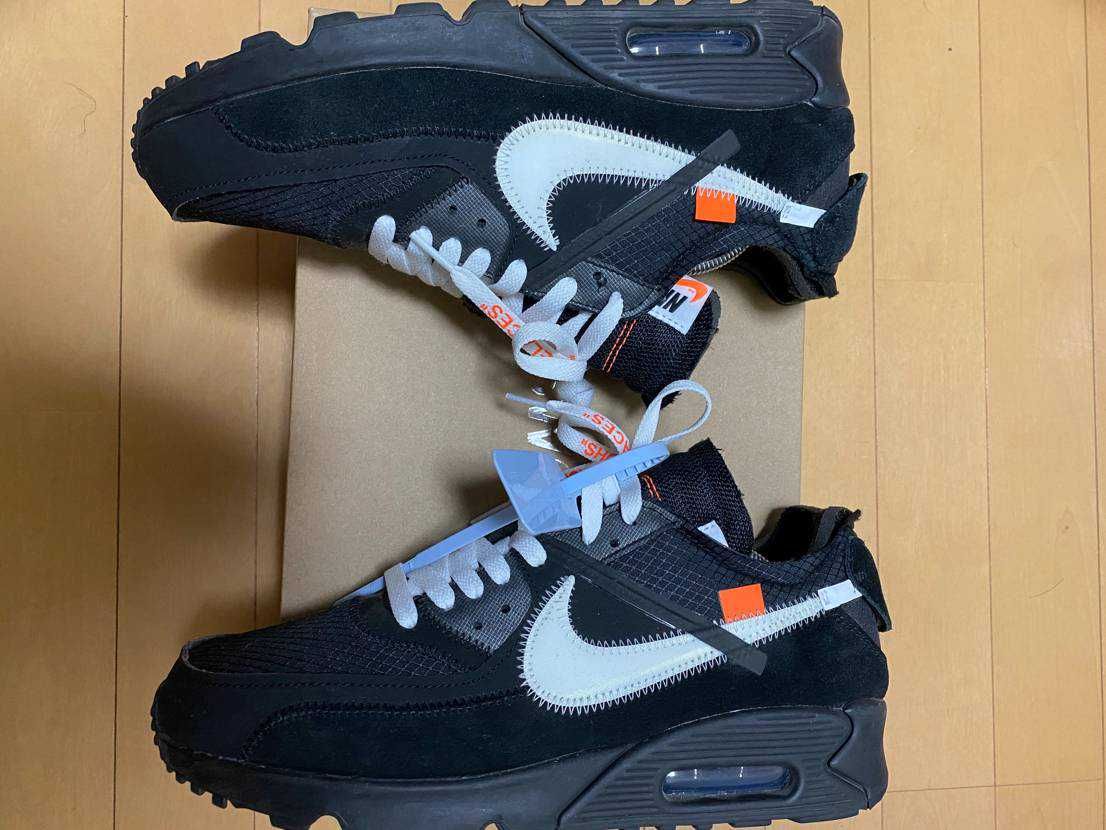 Off-White × Nike Air Max 90 "Black/Black-Cone-White"
