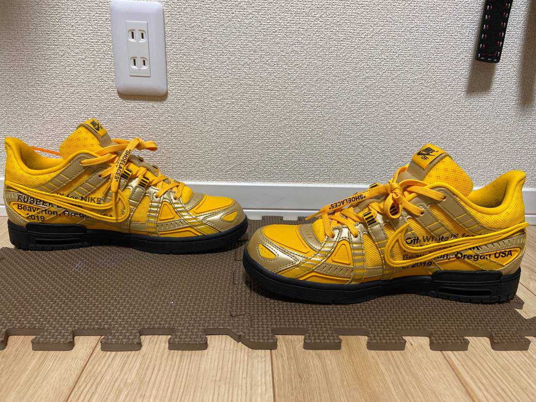 Off-White × Nike Air Rubber Dunk "University Gold" 