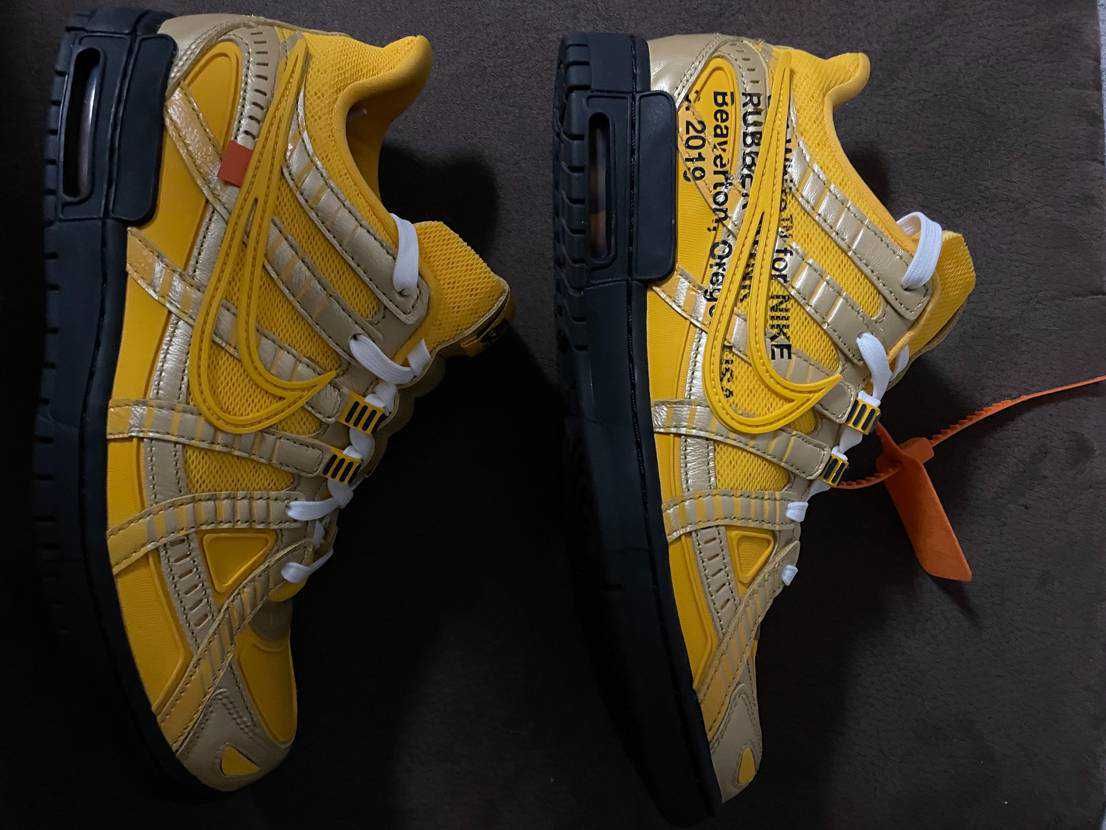 Off-White × Nike Air Rubber Dunk "University Gold"