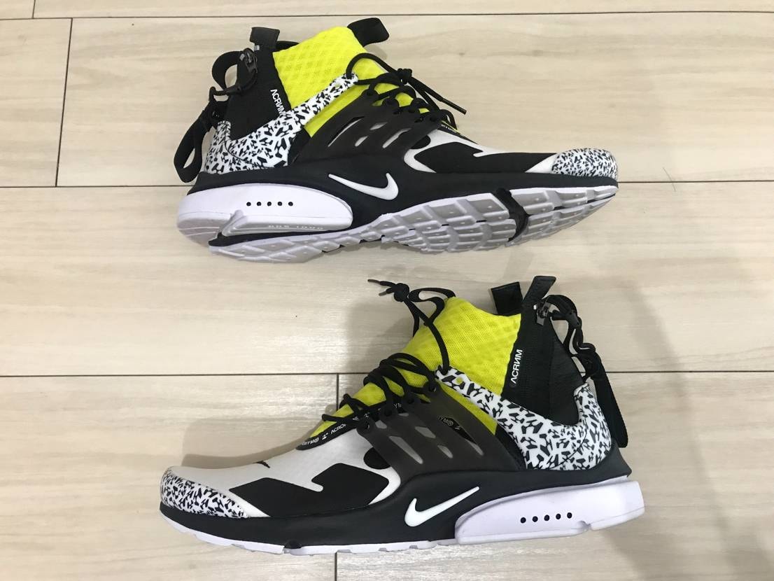 ACRONYM × Nike Air Presto Mid "White/Black/Dynamic Yellow"