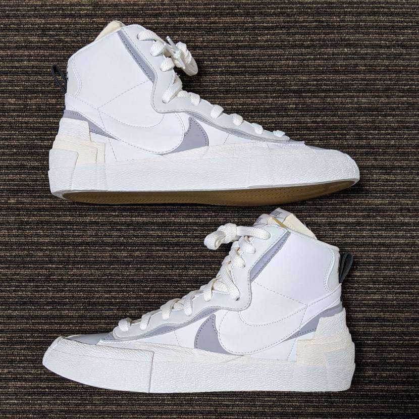 sacai × NIKE BLAZER MID "WHITE/WOLF GREY"