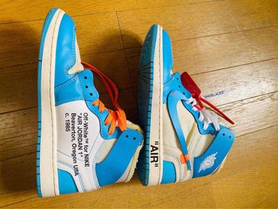 Off-White × Nike Air Jordan 1 High UNC "White/Dark Powder Blue"