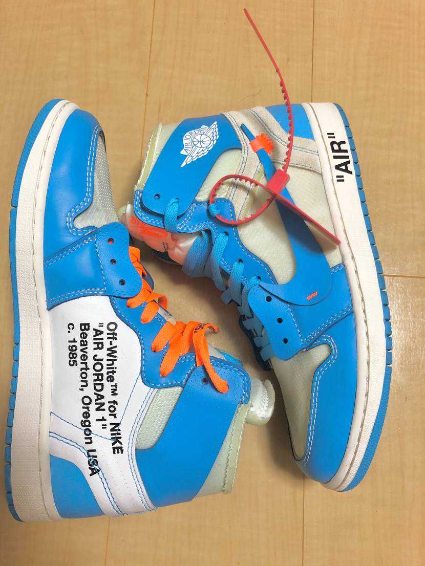 Off-White × Nike Air Jordan 1 High UNC "White/Dark Powder Blue"