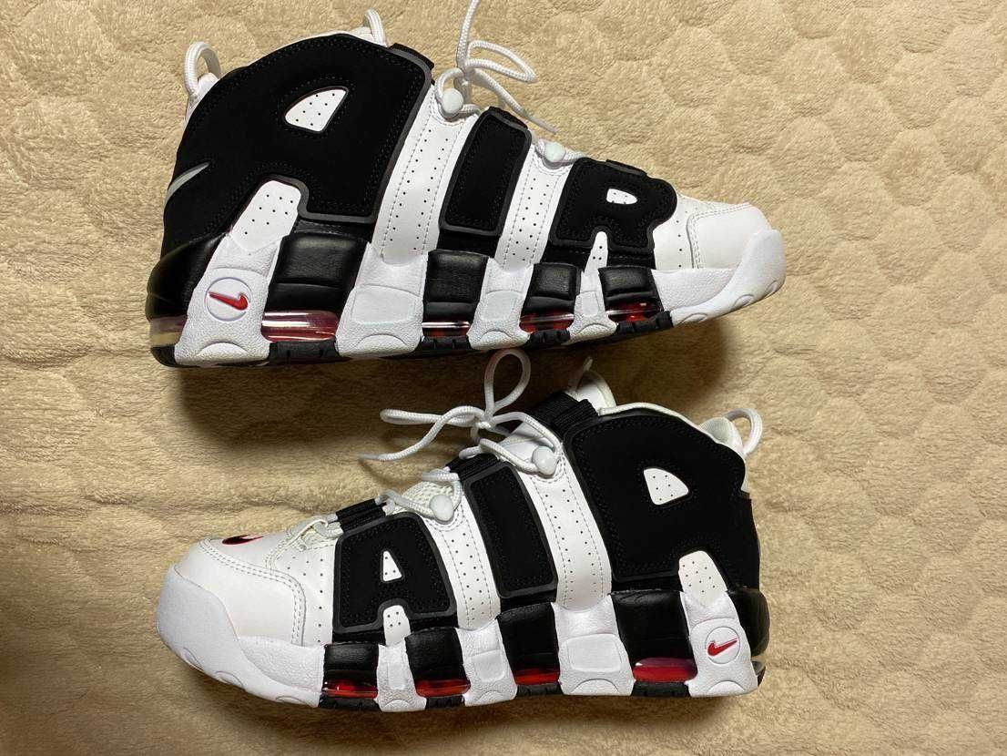 NIKE AIR MORE UPTEMPO "WHITE/BLACK/UNIVERSITY RED"(2020)